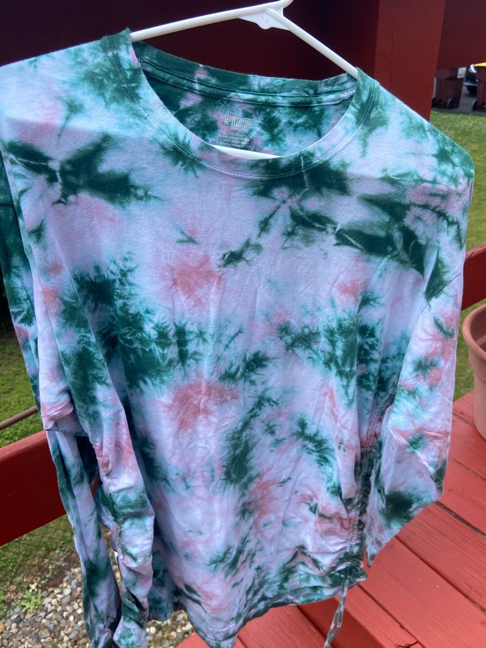 PINK Victoria’s Secret Tie-Dye Long Sleeve Top – Large - Picture 1 of 9